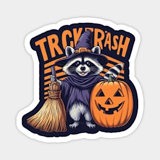 Trick or Trash Panda Halloween Magnet