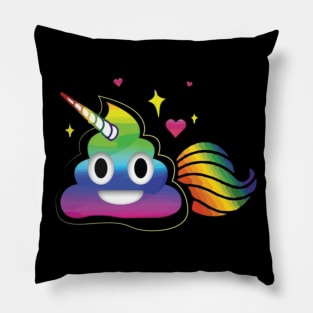 Cute Girl Rainbow Poop Pillow