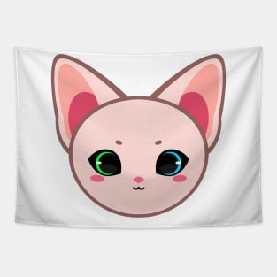 Cute Two Colored Eyes Sphynx Cat Tapestry