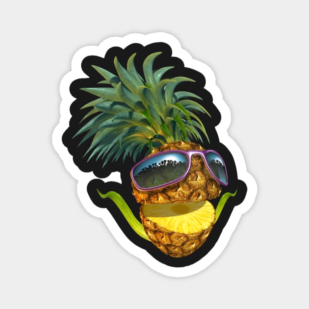 Pineapple with Sunglasses Magnet by lightidea