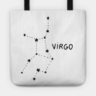 Zodiac Sign - Virgo  Black Tote