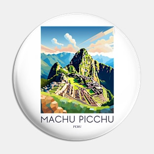 A Pop Art Travel Print of Machu Picchu - Peru Pin