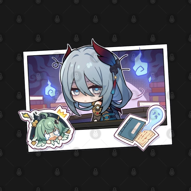 Honkai Star Rail Chibi Hanya Overworked by HoyoStan