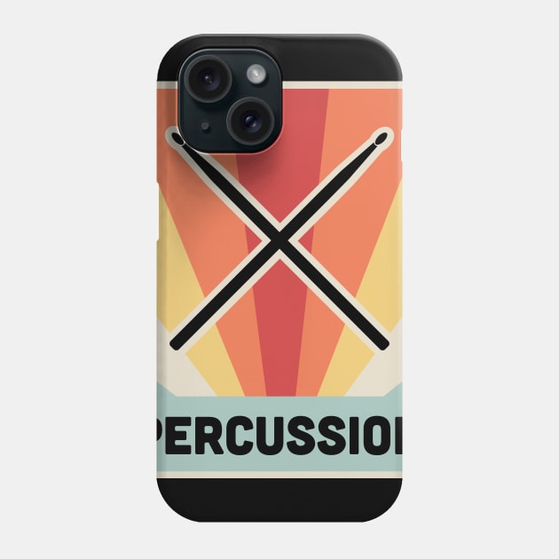 PERCUSSION | Vintage Marching Band Percussion Drum Sticks Phone Case by MeatMan