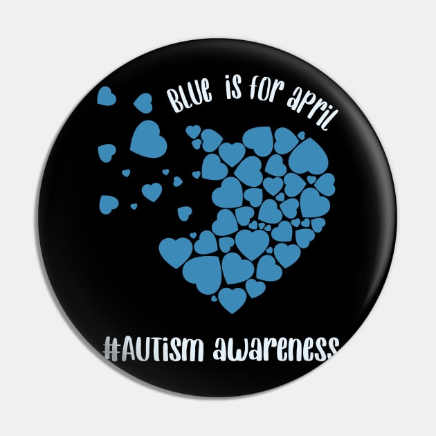 Blue is for April Autism awarness family matching Pin by SecuraArt