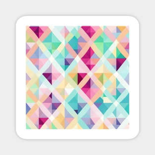 ELEGANT MULTICOLORED DIAMOND DESIGN, PASTEL COLOR, DIAMOND PATTERN Magnet