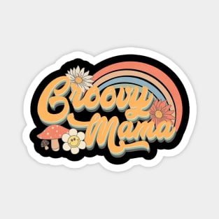 Retro Groovy Mama Magnet