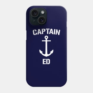 Nautical Captain Ed Personalized Boat Anchor Phone Case