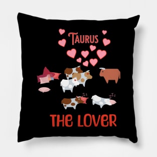 The characters of the zodiac: Taurus Pillow