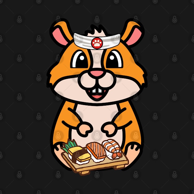 Funny Hamster is a sushi chef by Pet Station