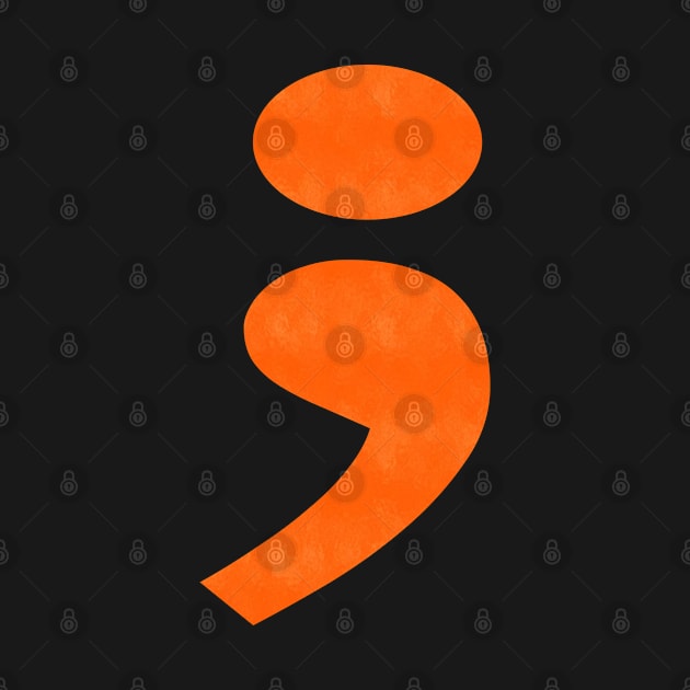 Semicolon Orange by MarieStar