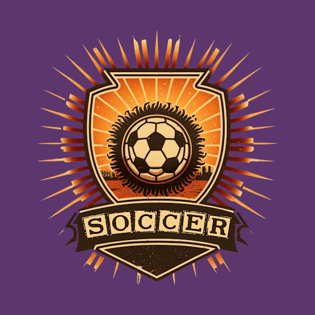 Vintage Soccer Sun Graphic for Men Women Teen Boys Girl by Kertz TheLegend