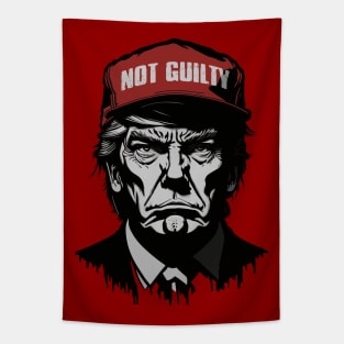 Trump Mugshot Not Guilty Tapestry