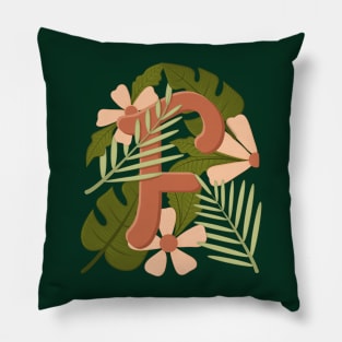 letter f for floral ^^' Pillow