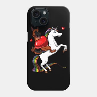 German Shepherd Dog Riding Unicorn Phone Case