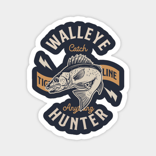 Walleye Hunter Magnet by fishindecals