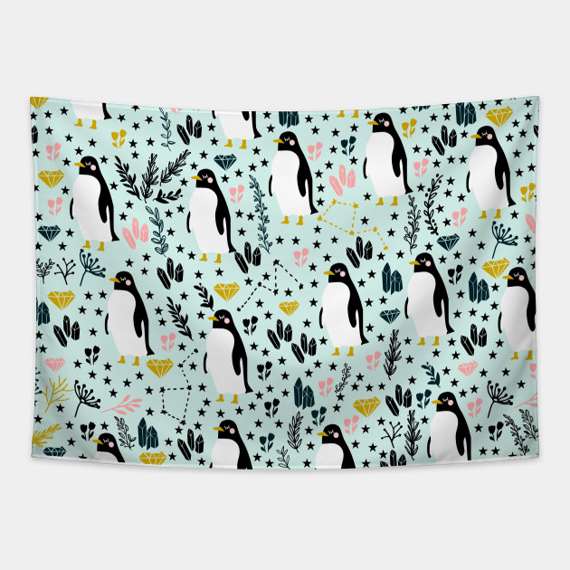 Cute Penguins Penguin Gift Ideas Tapestry Teepublic