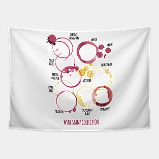 Wine Stamp Collection Tapestry