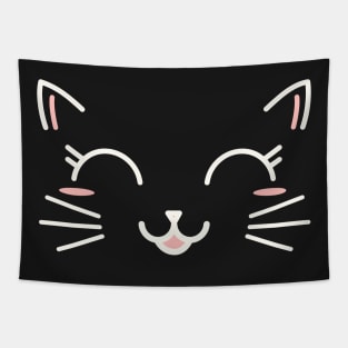 Happy Cat, Kitty Kat face Tapestry