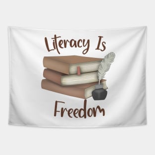 Literacy Is Freedom (Vintage) Tapestry