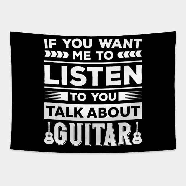 Talk About Guitar Tapestry by Mad Art