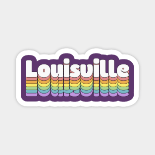 Louisville // Retro Typography Design Magnet