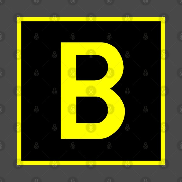 B - Bravo - FAA taxiway sign, phonetic alphabet by Vidision Avgeek