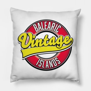 Balearic Islands Vintage logo Pillow