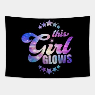 Let's Glow Crazy - Funny retro neon lights party design T-Shirt Tapestry