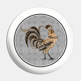 Le Coq Gaulois (The Gallic Rooster) Platinum Pin