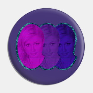 Paris Hilton Mugshot Threeways Pin