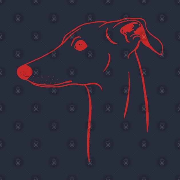 Italian Greyhound (Yellow and Red) by illucalliart