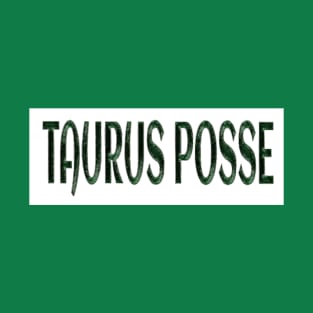 Taurus Posse - Emerald Green Effect - White Background - Back T-Shirt