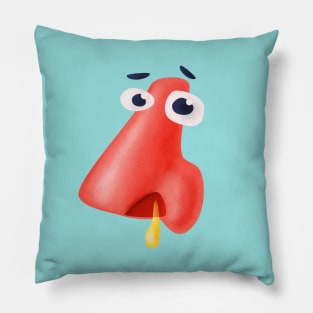 Funny Runny Nose Health Humor Pillow