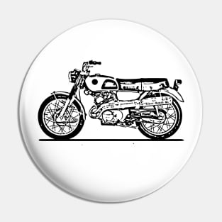 Scrambler 305 Bike Sketch Art Pin