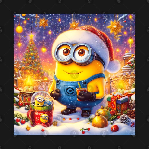 Merry Minions: Festive Christmas Art Prints Featuring Whimsical Minion Designs for a Joyful Holiday Celebration! by insaneLEDP