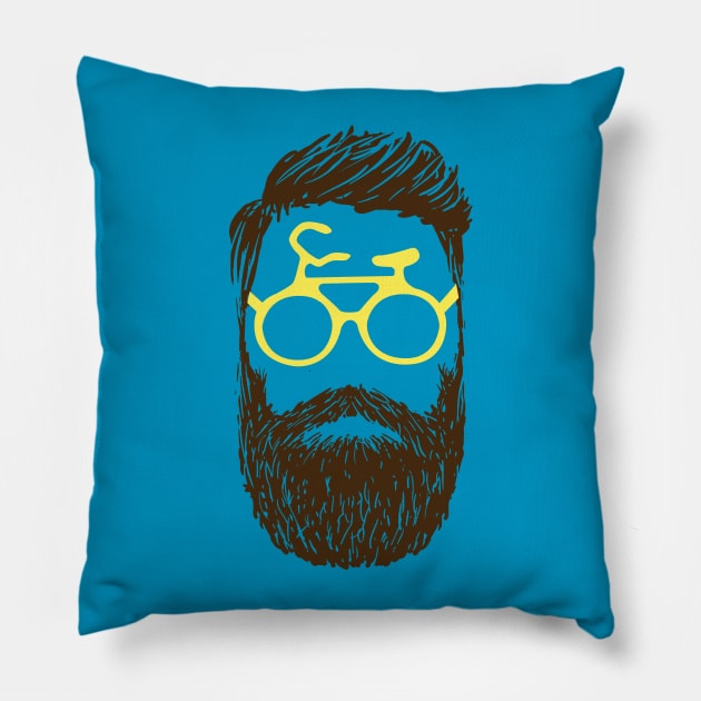 Hipster Biker Pillow by My_Gig