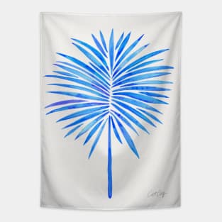 fan palm blue Tapestry