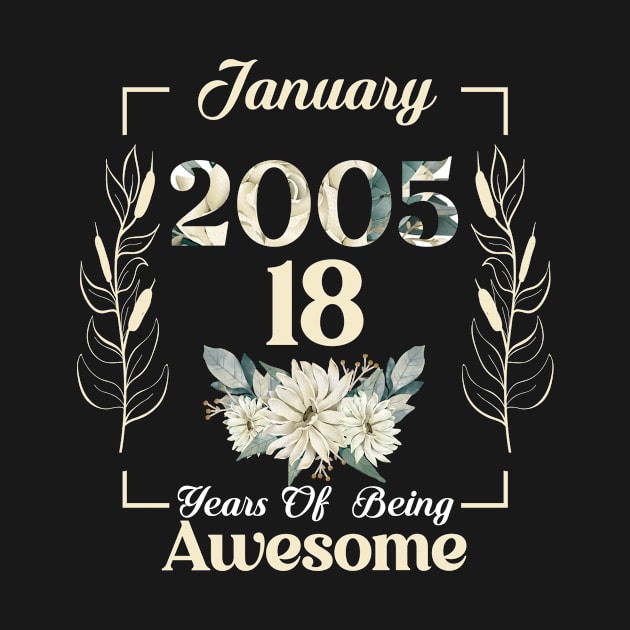 January 2005 18 Years Of Being Awesome 18th Birthday by Demonic Apparel