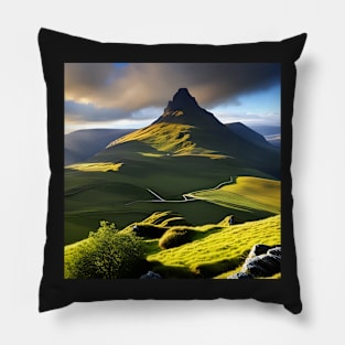 Fantasy Highlands in Spring Pillow