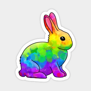 Rainbow Bunny Magnet