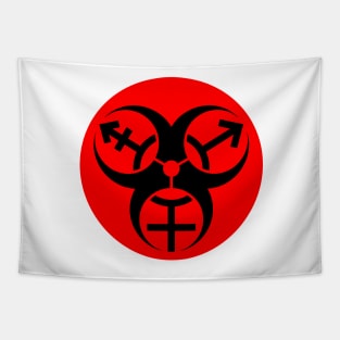 Trans Biohazard - Red Circle Tapestry