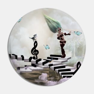 Dancing on a piano Pin