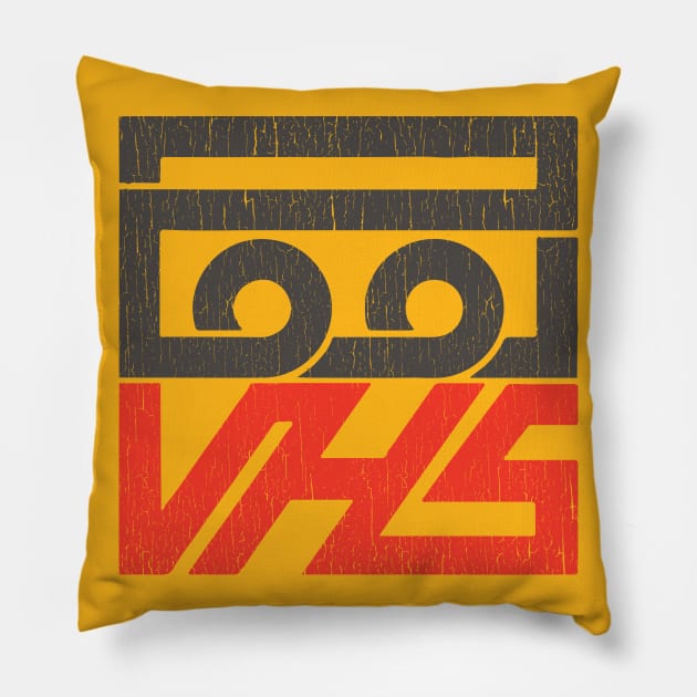 VHS retro logo Pillow by trev4000