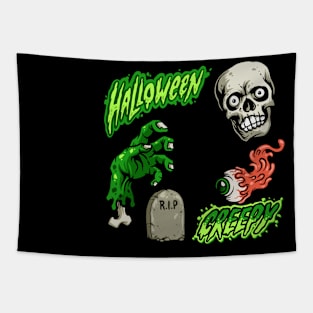 halloween stickers vector Tapestry