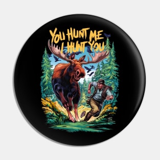 Moose Hunting Pin