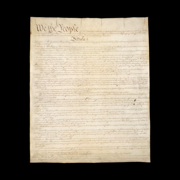 We The People, Page One of the Constitution of the United States by MasterpieceCafe