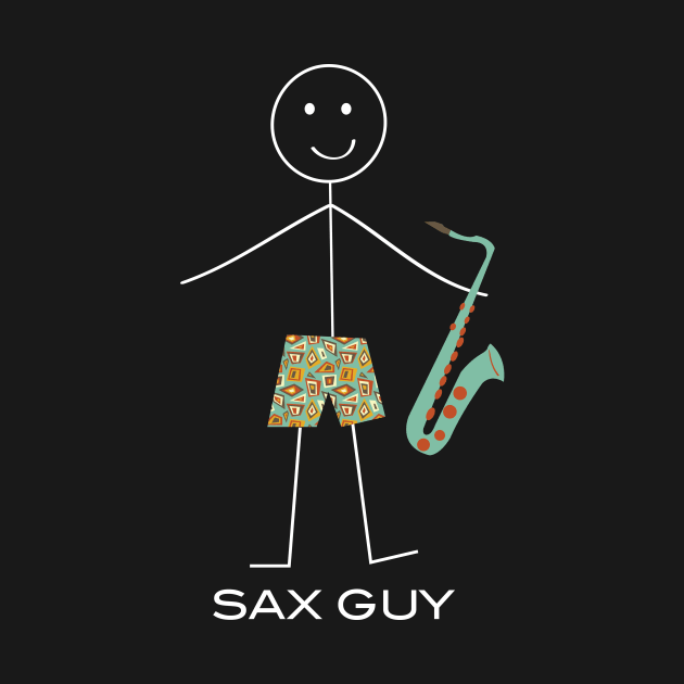 Funny Mens Saxophone Guy by whyitsme