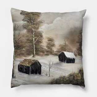 Winter Cabin Pillow