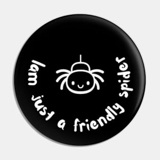 Halloween cute friendly spider Pin